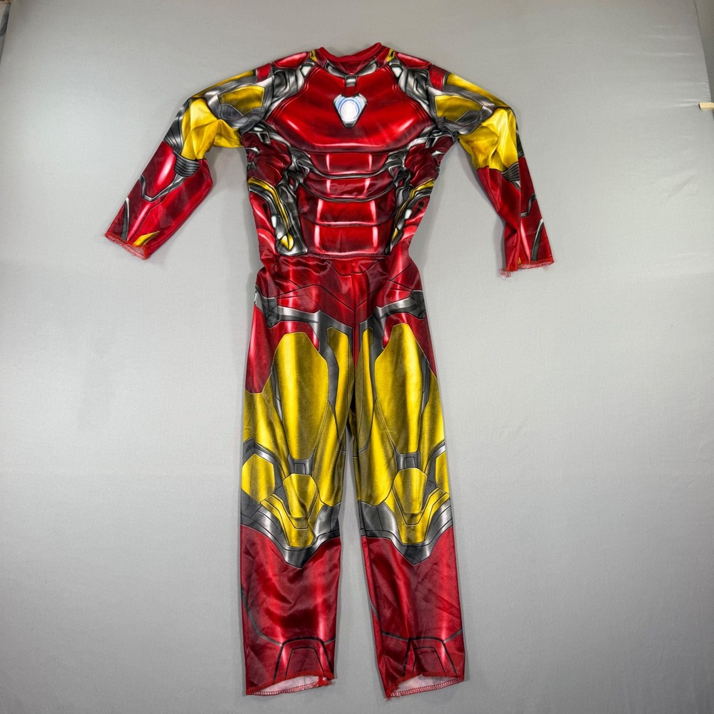 Marvel Iron Man Costume Kids Small 6/7 Avengers Padded Jumpsuit Halloween